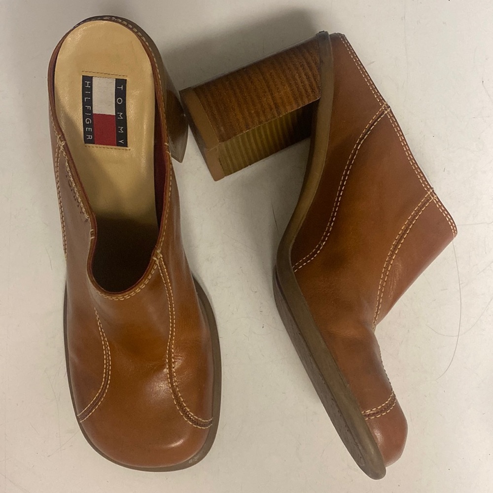 TOMMY HILFIGER Heeled Slip-On Mule Shoes Size 10M